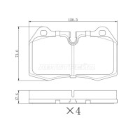 Колодки тормозные перед BMW E34 92-95/E38 94-01/E31 90-99 SAT