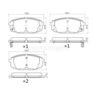 Колодки тормозные перед HYUNDAI CRETA 15-/I30 07-/KIA CEED 07-12 (с отверстиями под пружинки) SAT