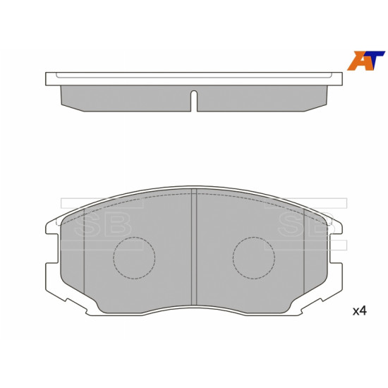 Колодки тормозные перед MITSUBISHI COLT 95-03/TOYOTA CAMI/RUSH SANGSIN BRAKE