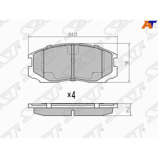 Колодки тормозные перед MITSUBISHI COLT 95-03/TOYOTA CAMI/RUSH SAT