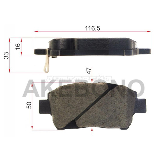 Колодки тормозные перед TOYOTA COROLLA ##E12#/SPACIO ##E12#/PREMIO/ALLION #ZT240/VISTA ZZV50/OPA #CT AKEBONO