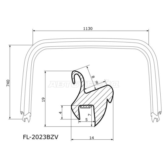 Молдинг лобового стекла HONDA CR-V 96-01 FLEXLINE