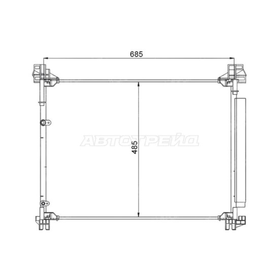 Радиатор кондиционера Toyota Highlander 13-20 SAT