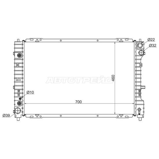 Радиатор MAZDA TRIBUTE/FORD ESCAPE/MAVERICK 3.0 01-08 SAT