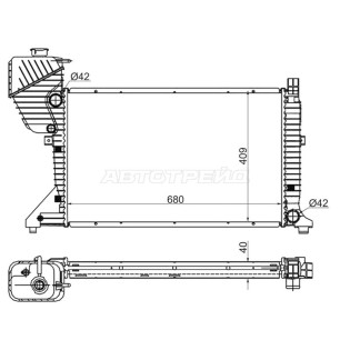 Радиатор Mercedes-Benz Sprinter 00-06 / Sprinter classic RUS 13-18 SAT