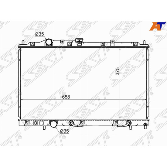 Радиатор MITSUBISHI COLT/LANCER/MIRAGE 95-00 SAT