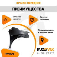 Крыло переднее правое Chevrolet Aveo T300 (2011-2015) KUZOVIK
