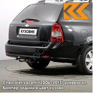 Бампер задний в цвет кузова Chevrolet Lacetti (2004-2013) универсал GAR - CARBON FLASH - Черный