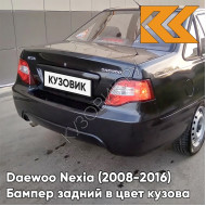 Бампер задний в цвет кузова Daewoo Nexia N150 (2008-2016) GAR - CARBON FLASH - Черный