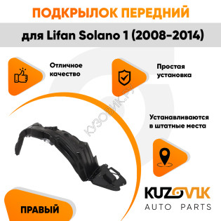 Подкрылок передний правый Lifan Solano 1 (2008-2014) KUZOVIK