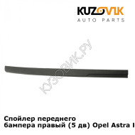 Спойлер переднего бампера правый (5 дв) Opel Astra H (2004-2009) KUZOVIK