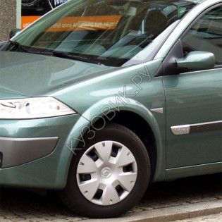 Крыло переднее левое в цвет кузова Renault Megane 2 (2002-2008) пластиковое